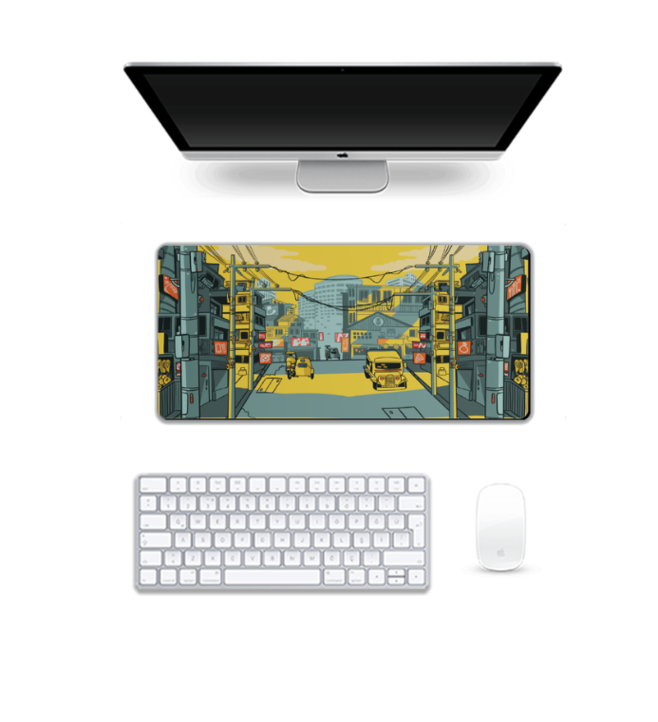 Urban Cityscape Desk Mat - Extended Mouse Pad